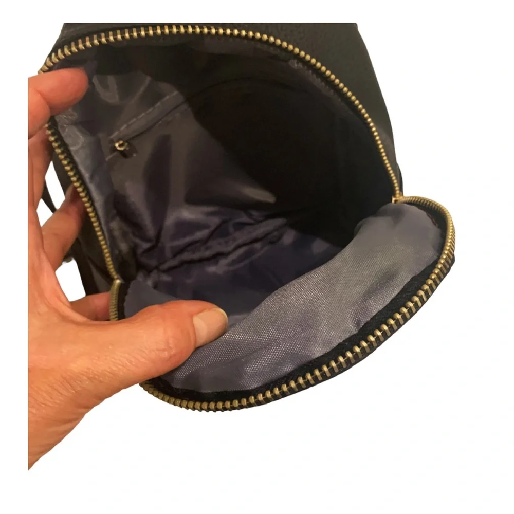 Flash Sale Backpack Black PU Leather Mini Backpack/Shoulder Bag